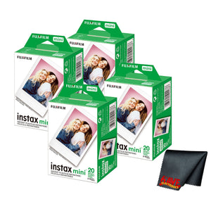 Fujifilm Instax Mini Instant Camera Film 80 Exposure + Cleaning Cloth Fujifilm