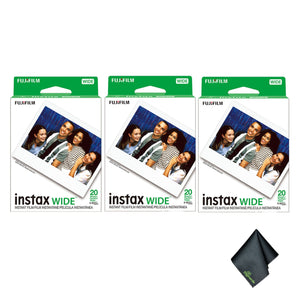 Fujifilm instax Wide Instant Film 60 Exposures + Microfiber Cleaning Cloth Fujifilm