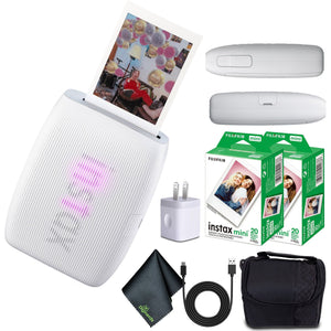 FUJIFILM INSTAX MINI LINK 3 Smartphone Printer Clay White + 40 Instant Film Fujifilm