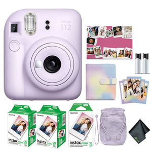 FUJIFILM INSTAX MINI 12 Instant Film Holiday Camera Bundle Lilac Purple Fujifilm
