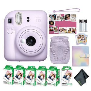 FUJIFILM INSTAX MINI 12 Instant Film Holiday Camera Bundle Lilac Purple Fujifilm