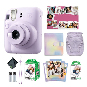 FUJIFILM INSTAX MINI 12 Instant Film Holiday Camera Bundle Lilac Purple Fujifilm