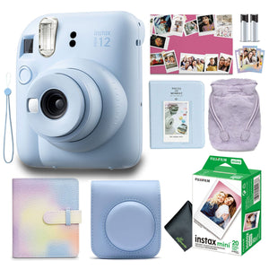 FUJIFILM INSTAX MINI 12 Instant Film Holiday Camera - Blue + 20 Instant Film Fujifilm