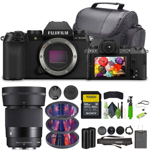 Fujifilm X-S20 Mirrorless Camera Body + Sigma 30mm f/1.4 DC DN Contemporary Lens Fujifilm