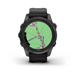 Garmin Fenix 7S Pro Sapphire Solar Edition Carbon Gray DLC Titanium, Black Band