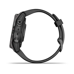 Garmin Fenix 7S Pro Sapphire Solar Edition Carbon Gray DLC Titanium, Black Band