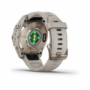 Garmin Fenix 7S Pro Solar Edition Sapphire, Soft Gold with Light Sand Band