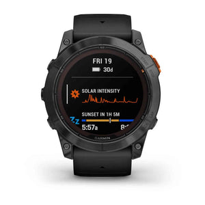 Garmin Fenix 7X Pro Solar Edition Slate Gray With Black Band 51MM Gps Smartwatch Garmin