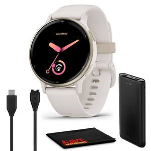 Garmin Vivoactive 5 Fitness Tracker Smart Watch For Men & Women - Ivory Case Garmin