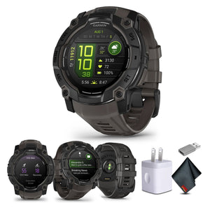 Garmin Instinct 3 50mm Outdoor GPS Smartwatch, 24 Days of Battery Life Charcoal Garmin