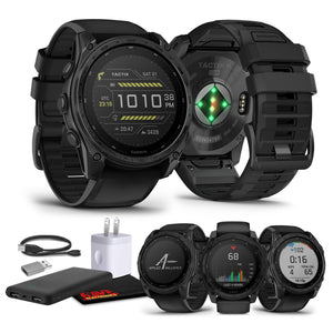 Garmin tactix 8 51mm, Solar Charged Display, Elite, Premium Tactical GPS Smartwatch, Includes Applied Ballistics Elite Solver, Titanium Bezel, Sapphire Lens, 40-Meter Dive Rating