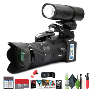 MINOLTA MN24Z 33 MP Autofocus / 1080P FHD Camera w/ Lens Kit, 128GB Memory Card Minolta