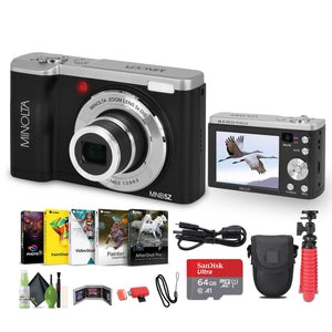 Minolta MNB5Z Digital Camera 56MP with 5x Optical Zoom in Black Bundle Minolta