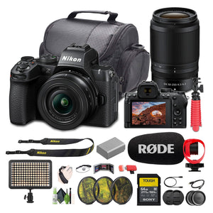 Nikon Z50II Mirrorless Camera + 16-50mm & 50-250mm Lenses + Rode Microphone Nikon