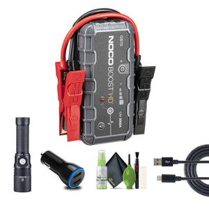 NOCO Boost HD GB70 2000A UltraSafe Car Battery Jump Starter, 12V Battery Booster Pack, Jump Box, Portable Charger and Jumper Cables for 8.0L Gasoline and 6.0L Diesel Engines NOCO