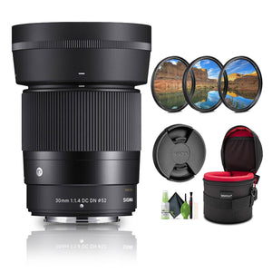 Sigma 30mm f/1.4 DC DN Contemporary Lens Nikon Z + Cleaning Kit + More Sigma