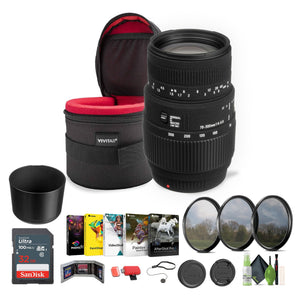 Sigma 70-300mm f/4-5.6 DG Macro Lens for Sony + Bundle Sigma