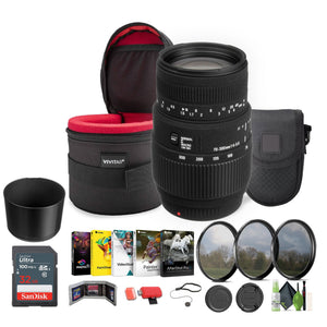 Sigma 70-300mm f/4-5.6 DG Macro Lens for Sony + Bundle Sigma