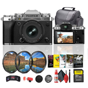 Fujifilm X-T5 Mirrorless Camera with XF 16-50mm f/2.8-4.8 Lens Silver Bundle Fujifilm