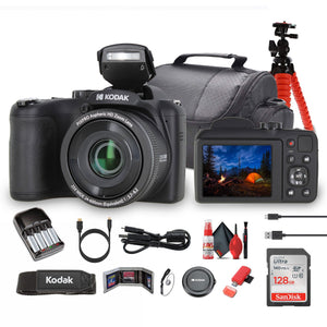 Kodak Pixpro AZ255 Digital Camera in Black AZ255BK Bundle with Accessories Kodak