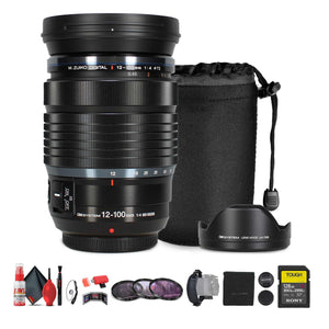 OM SYSTEM M.Zuiko Digital ED 12-100mm f/4 IS PRO Lens Bundle OM System