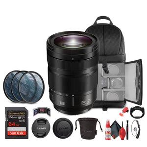 Panasonic Lumix S 24-105mm f/4 Macro O.I.S. Lens Bundle with Acccessories Panasonic