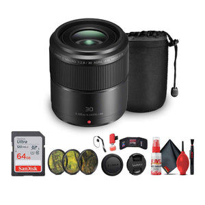 Panasonic Lumix G Macro 30mm f/2.8 Lens Bundle Panasonic