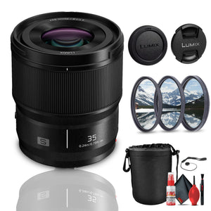 Panasonic Lumix S 35mm f/1.8 Lens Bundle with Accessories Panasonic