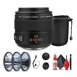 Panasonic Leica DG Macro-Elmarit 45mm f/2.8 Lens Bundle Panasonic