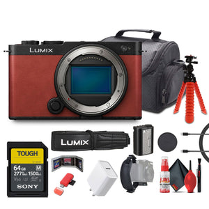 Panasonic Lumix S9 Mirrorless Camera Red Bundle with Accessories Panasonic