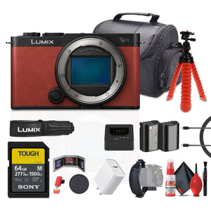 Panasonic Lumix S9 Mirrorless Camera Red Bundle with Accessories