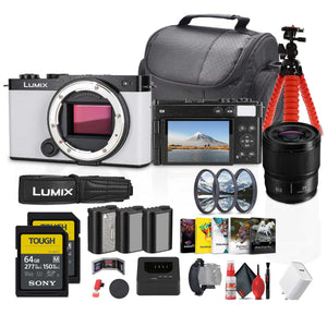 Panasonic Lumix S9 Mirrorless Camera White Bundle with Accessories Panasonic