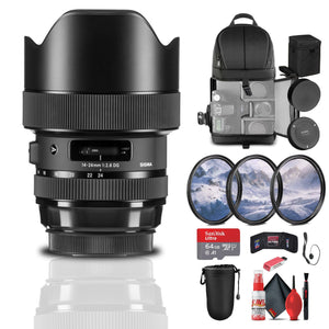 Sigma 14-24mm f/2.8 DG HSM Art Lens for Nikon F Bundle Sigma