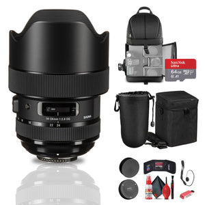 Sigma 14-24mm f/2.8 DG HSM Art Lens for Nikon F Bundle Sigma