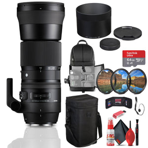 Sigma 150-600mm f/5-6.3 DG OS HSM Contemporary Lens for Canon EF Bundle Sigma