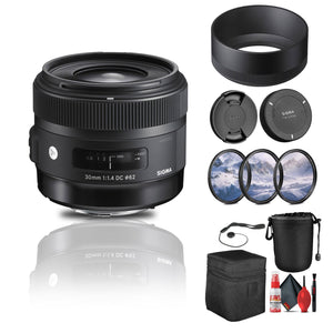 Sigma 30mm f/1.4 DC HSM Art Lens for Nikon Bundle Sigma