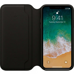 Apple iPhone X Leather Folio - Black - Used Apple
