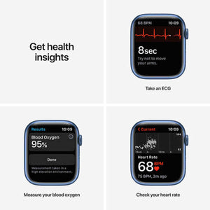 Apple Watch Series 7 GPS + Cellular, 45mm Blue Aluminum Case with Abyss Blue Sport Band - Regular Apple