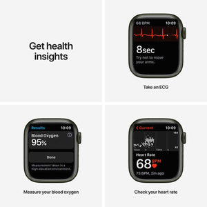 Apple Watch Series 7 GPS, 41mm Green Aluminum Case with Clover Sport Band - Regular - Used Apple