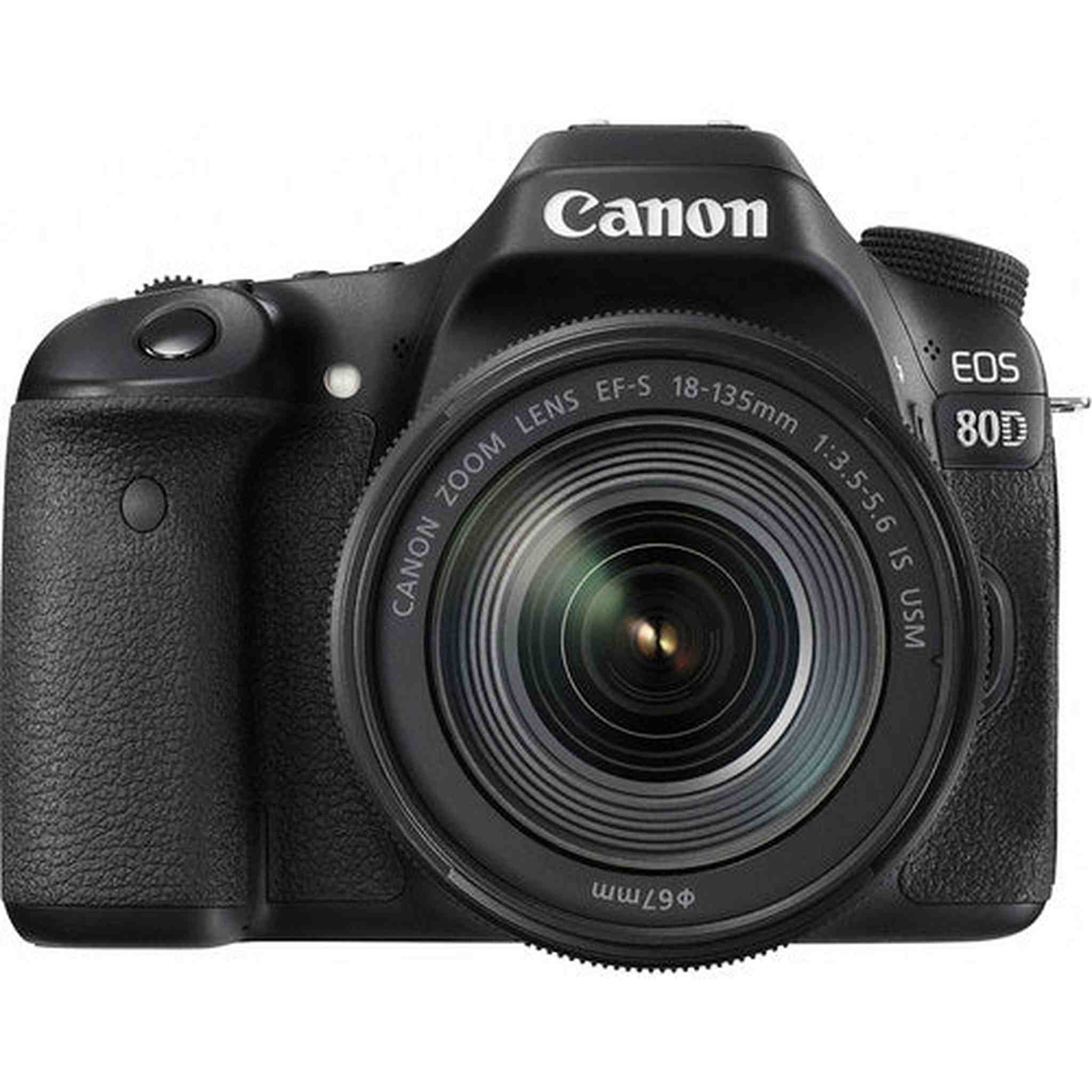 Canon Digital SLR Camera Body EOS 80D and EF-S 18-135mm f/3.5-5.6 Image Stabilization USM Lens with 24.2 Megapixel APS-C CMOS Sensor and Dual Pixel CMOS AF - Black International Model Canon