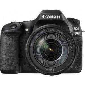Canon Digital SLR Camera Body EOS 80D and EF-S 18-135mm f/3.5-5.6 Image Stabilization USM Lens with 24.2 Megapixel APS-C CMOS Sensor and Dual Pixel CMOS AF - Black International Model Canon
