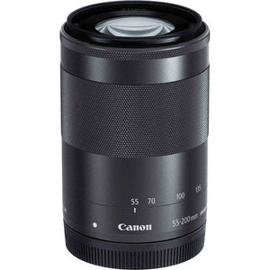 Canon EOS M50 Mirrorless Camera Body and EF-M15-45mm + EF-M 55-200mm Lenses and with Dual Pixel CMOS AF and 4K Video - Black