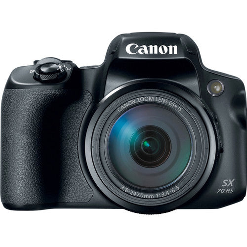 Canon Powershot SX70 20.3MP Digital Camera 65x Optical Zoom Lens 4K Video 3-inch LCD Tilt Screen (Black)