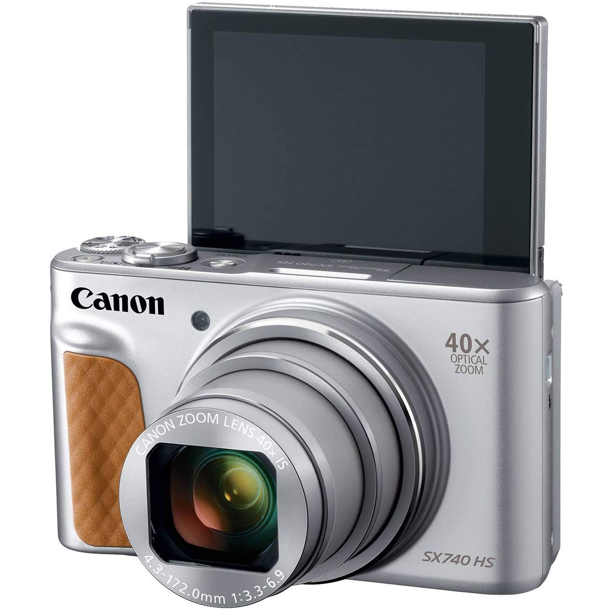 Canon PowerShot SX740 Digital Camera w/40x Optical Zoom & 3 Inch Tilt LCD - 4K VIdeo, Wi-Fi, NFC, Bluetooth Enabled Silver
