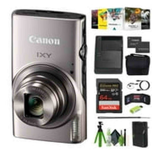 Canon Compact Digital Camera IXY 650 12x Optical Zoom IXY650 - Silver - Bundle Canon