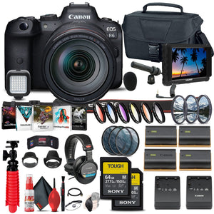 Canon EOS R6 Mirrorless Camera with 24-105mm f/4L Lens 4082C012 + More - Reconditioned Canon