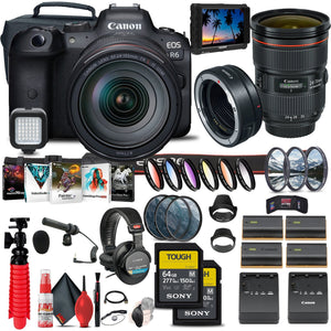 Canon EOS R6 with 24-105mm f/4L Lens Ultimate Travel Vlogger Bundle Canon