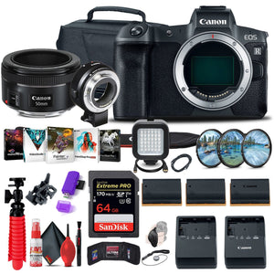 Canon EOS R Mirrorless Digital Camera 3075C002 + EF 50mm Lens + More - Reconditioned Canon