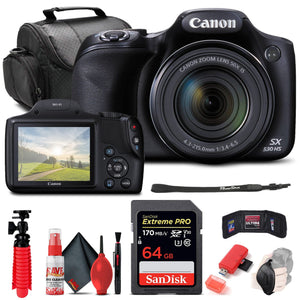 Canon PowerShot SX530 HS Digital Camera 9779B001 + 64GB Card + More - Reconditioned Canon