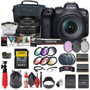 Canon EOS R6 Mirrorless Camera with 24-105mm f/4L Lens 4082C012 + More - Reconditioned Canon